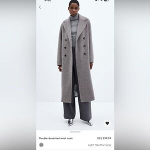 Mango Italian Wool Grey Coat